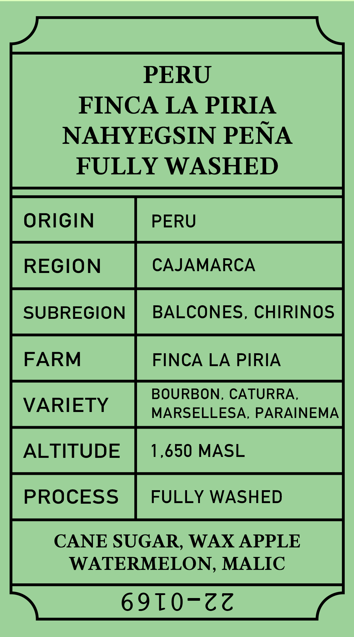 Peru Finca La Piria FW