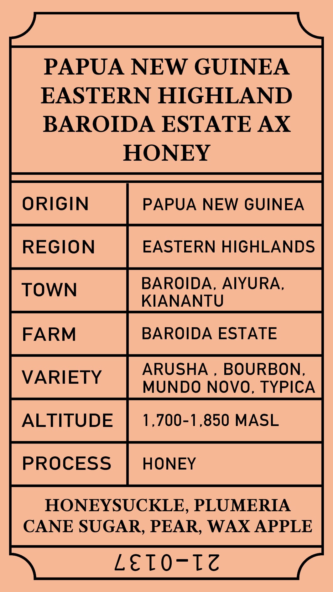 PNG Baroida Honey