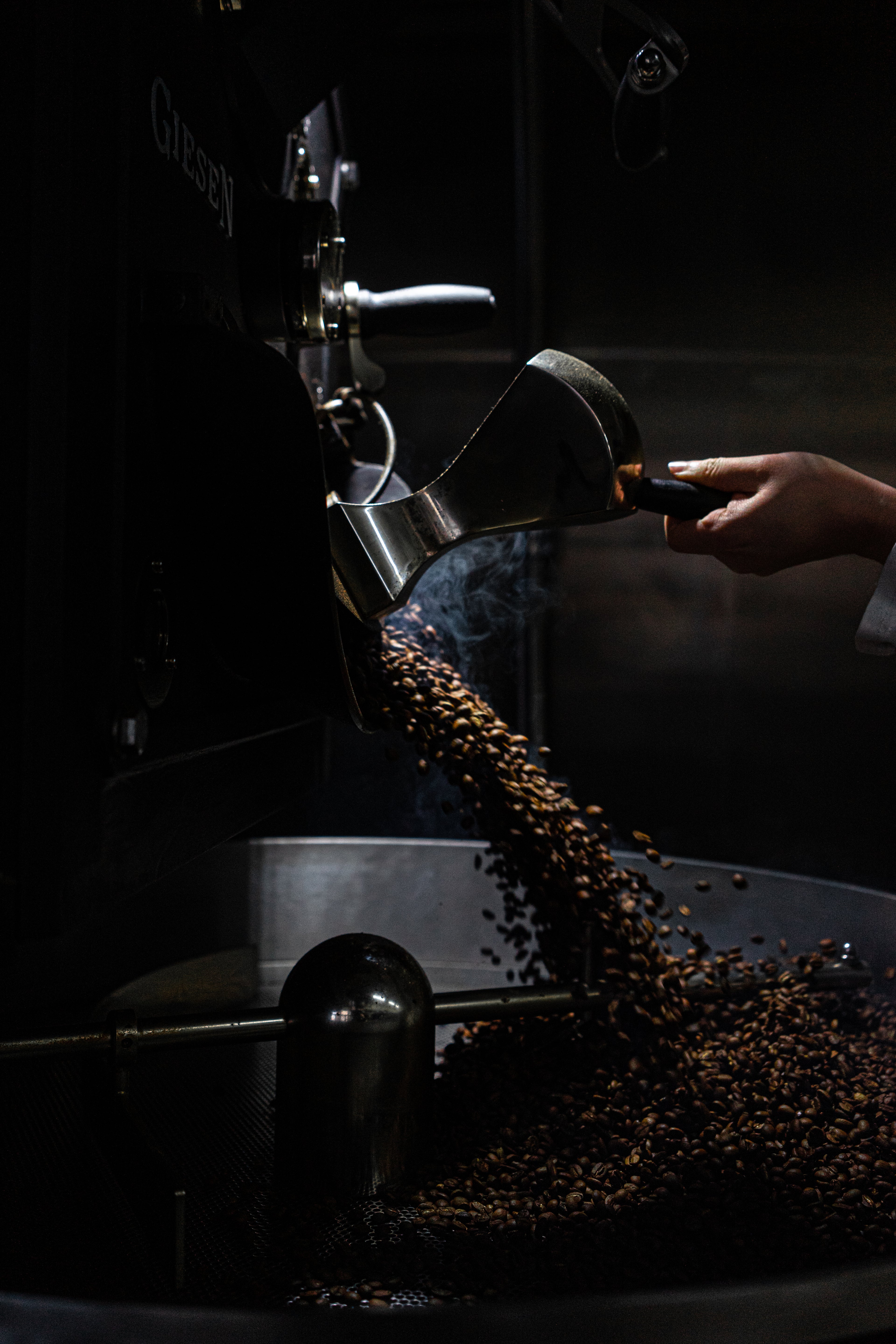 Studio Caffeine roasting espresso coffee on a Giesen W15A in Hong Kong