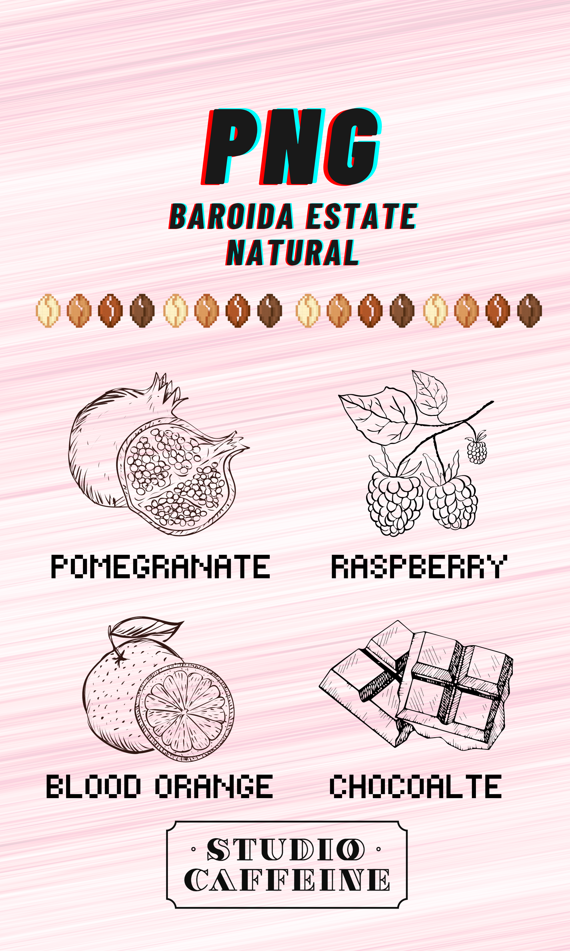 PNG Baroida Estate Natural coffee bean fresh roasted by Studio Caffeine