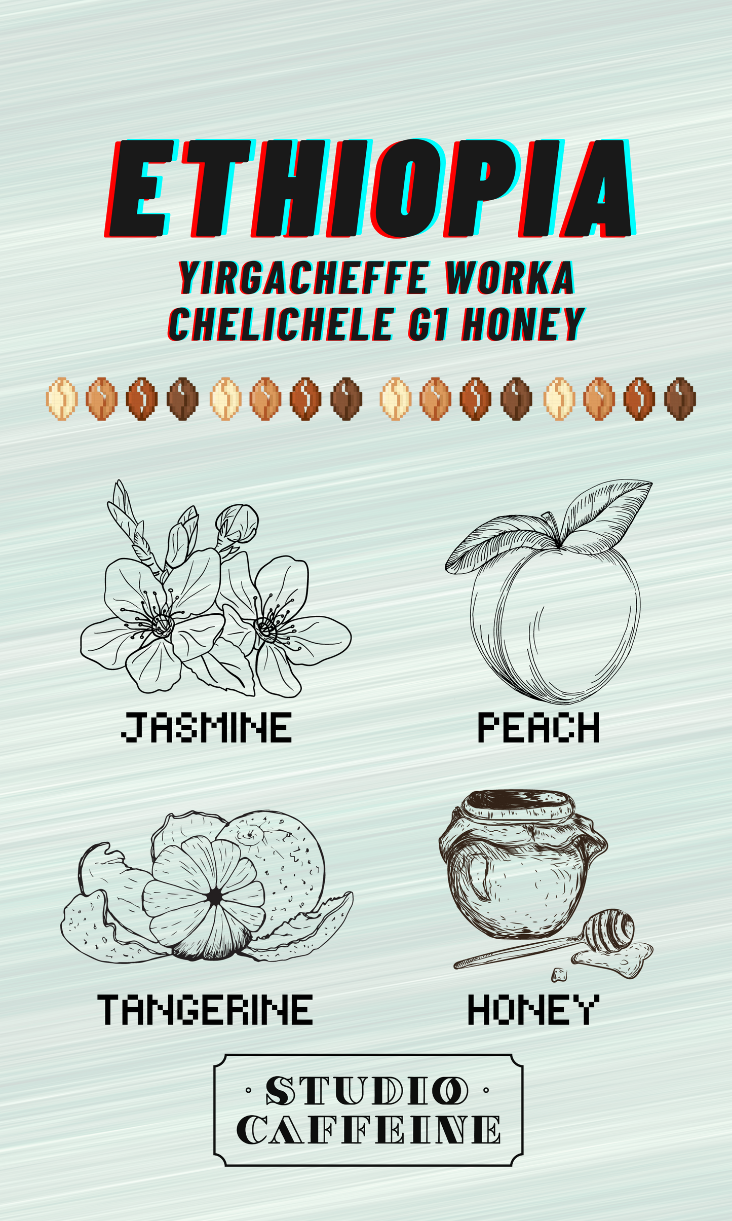 Ethiopia Yirgacheffe Worka Chelichele G1 Honey coffee bean fresh roasted by Studio Caffeine