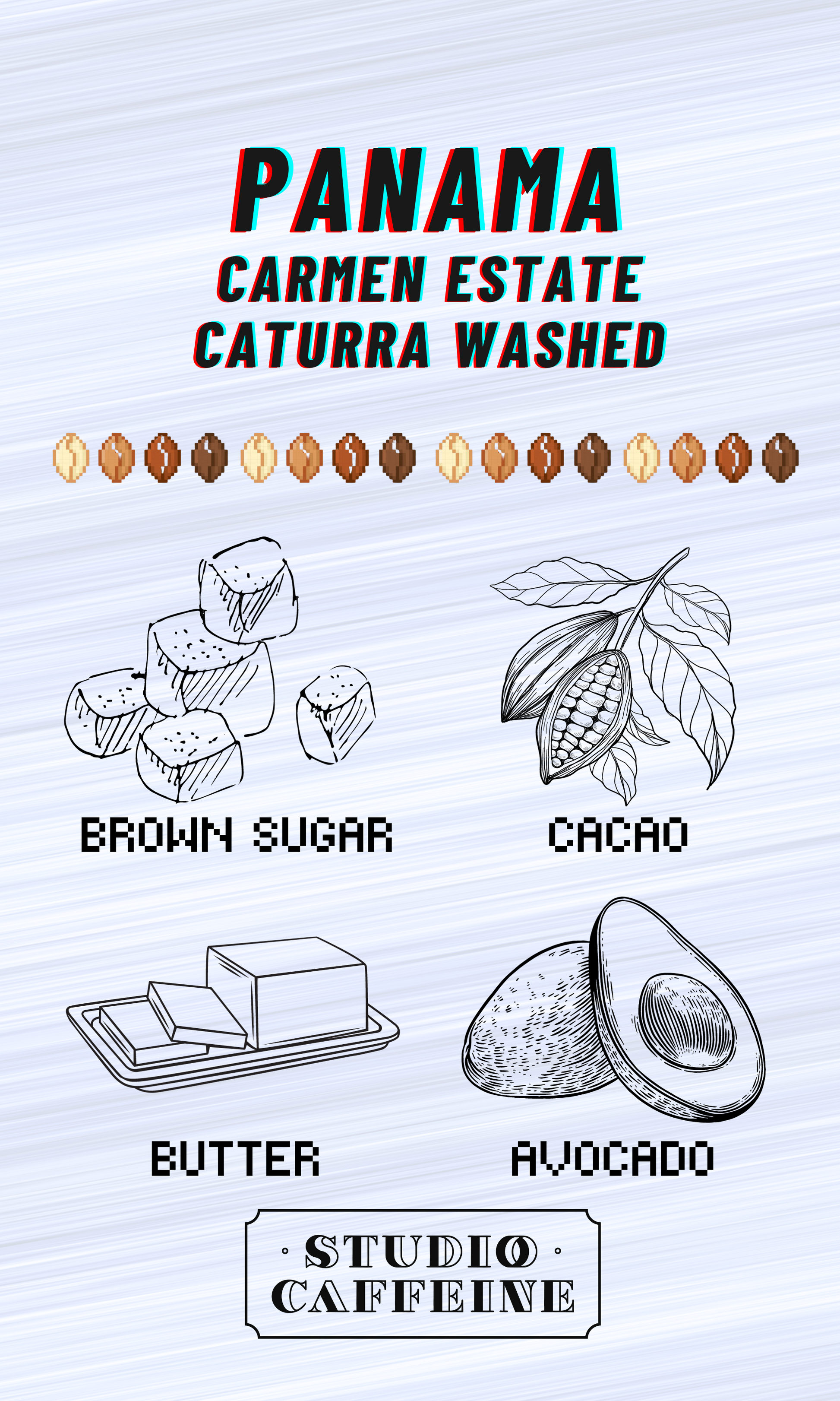 Panama Carmen Estate Caturra Washed coffee bean fresh roasted by Studio Caffeine