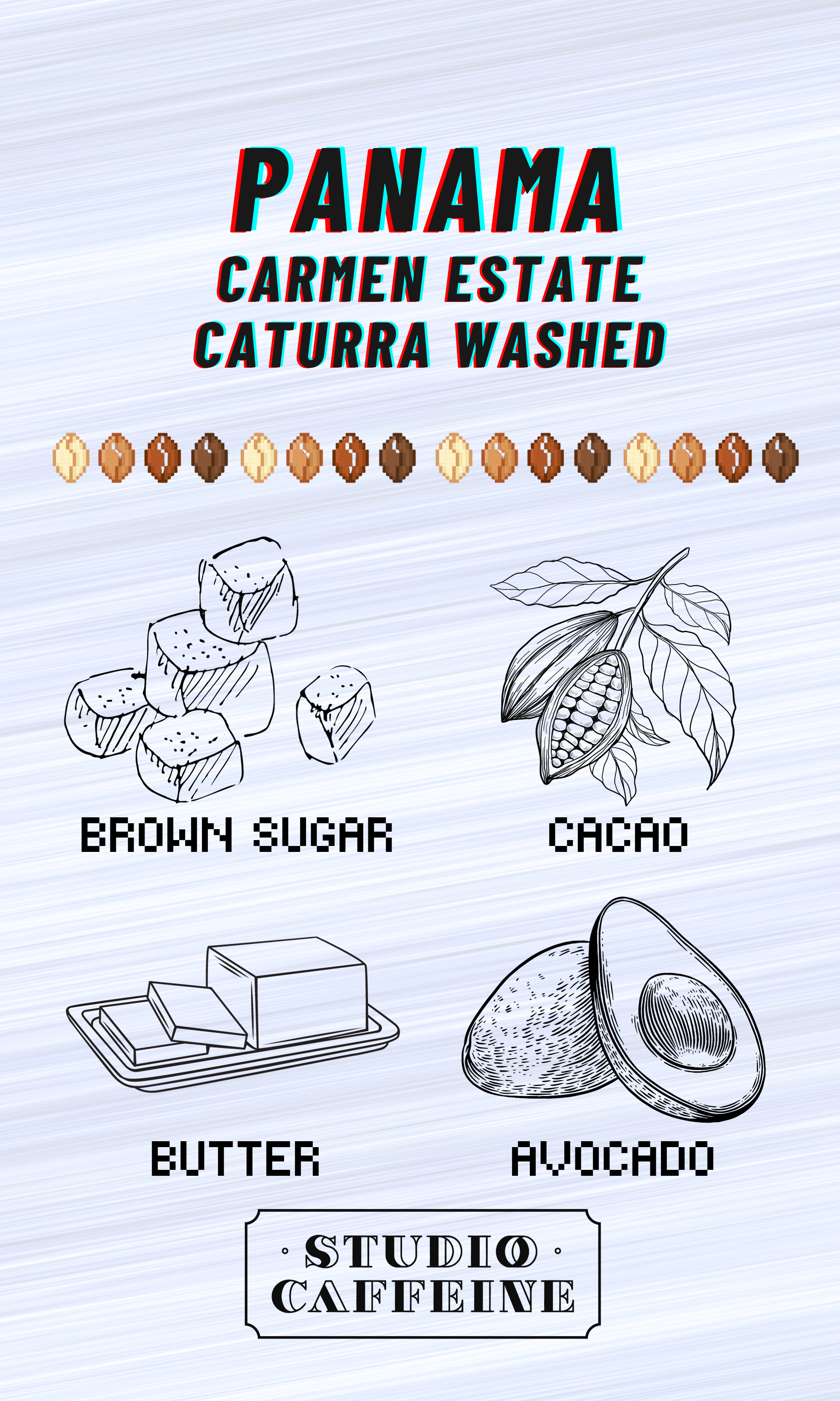 Panama Carmen Estate Caturra Washed coffee bean fresh roasted by Studio Caffeine