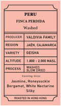 Peru Finca Perdida Geisha Washed