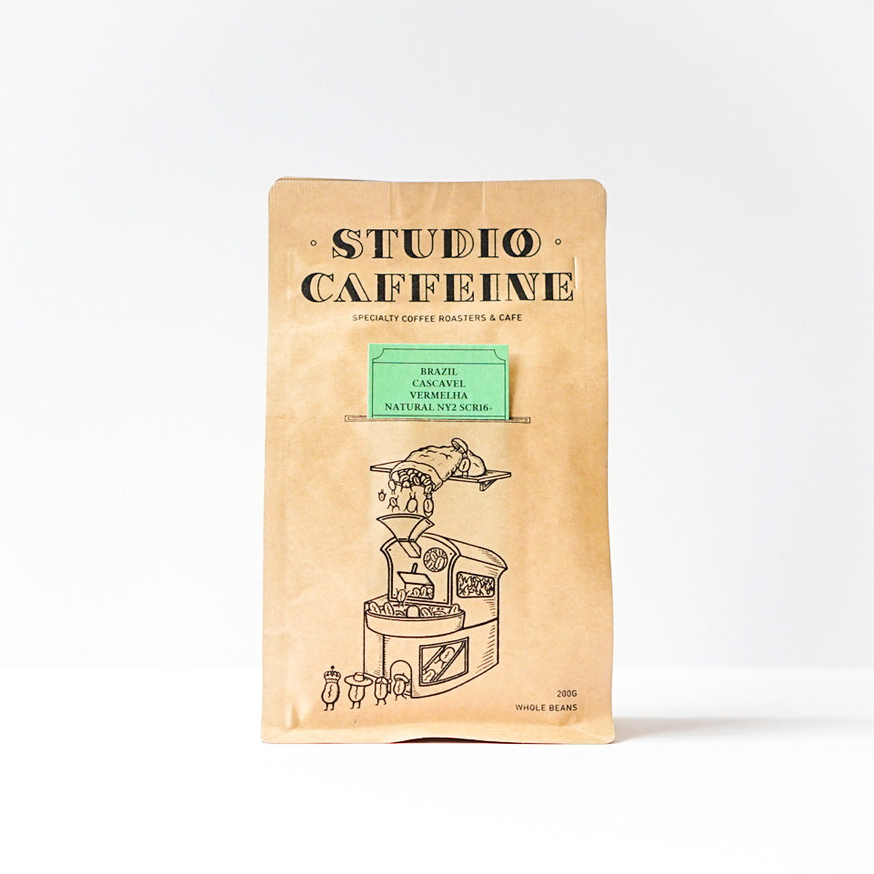 Brazil Cascavel Vermelha Natural: Grape Nectarine Marzipan Chocolate