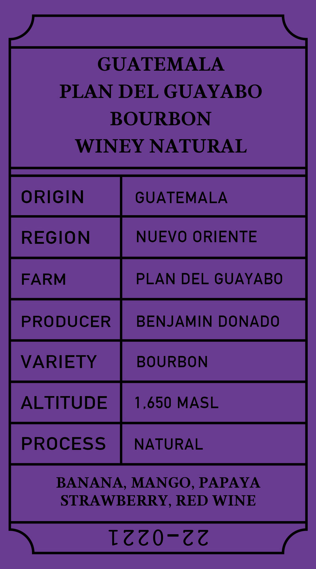 coffee bean Guatemala Plan del Guayabo Natural