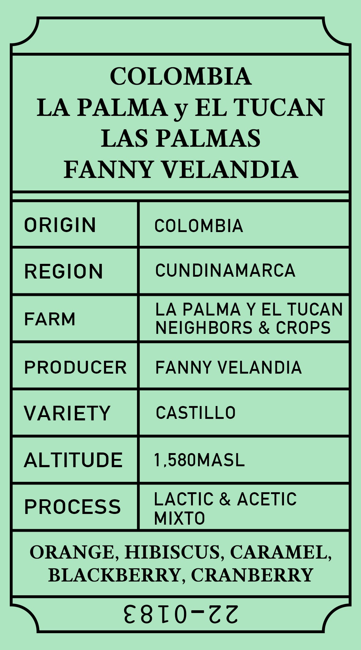 Colombia La Palma y El Tucan Fanny Velandia Mixto