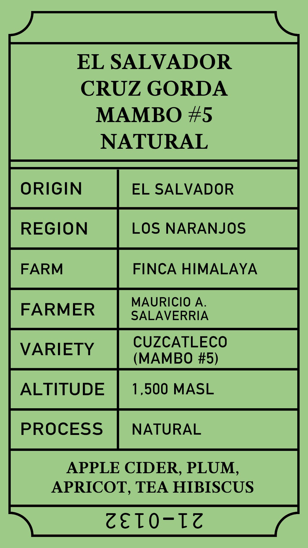 El Salvador Mambo Natural