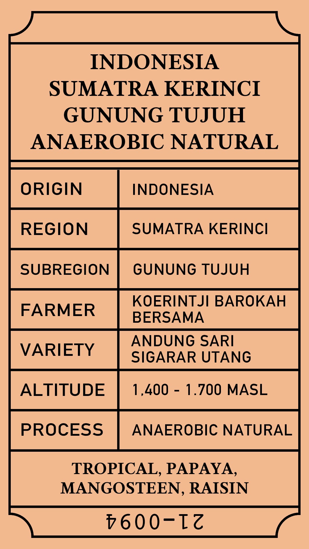 อินโดนีเซีย สุมาตรา Kerinci Gunung Tujuh แบบไม่ใช้ออกซิเจน ธรรมชาติ