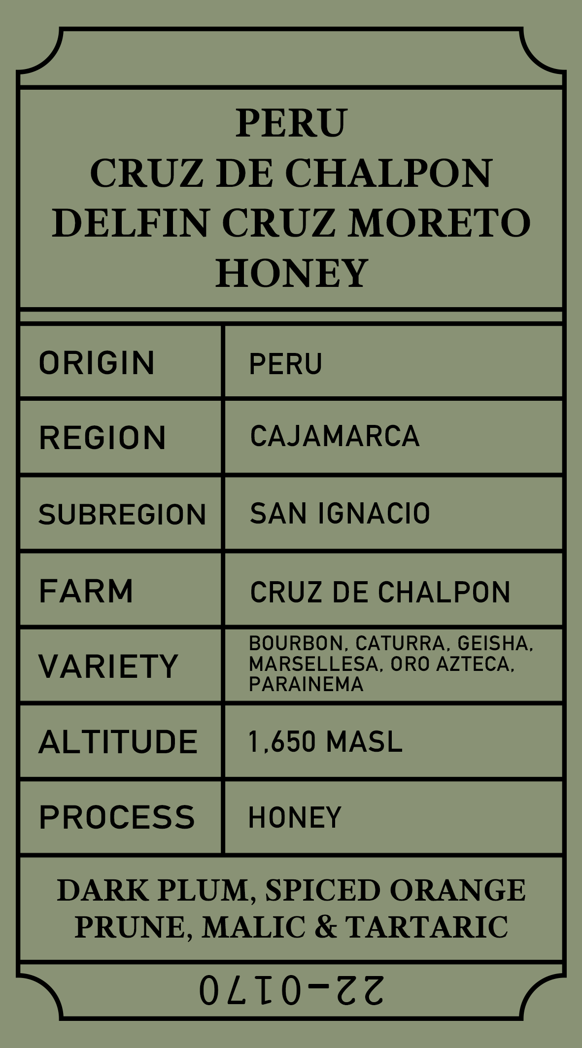 Peru Cruz de Chalpon Honey