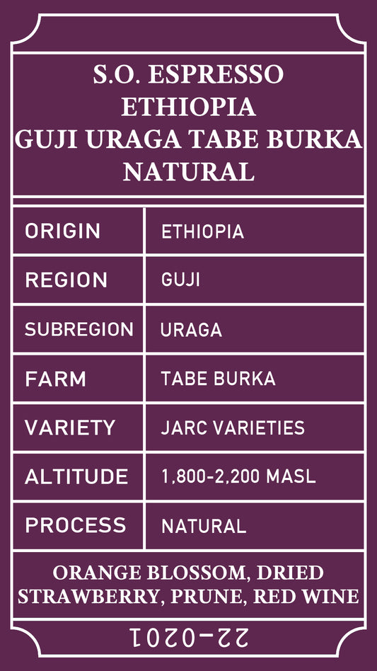 SOE เอธิโอเปีย Tabe Burka G1 Natural ไตรมาสที่ 4/2565